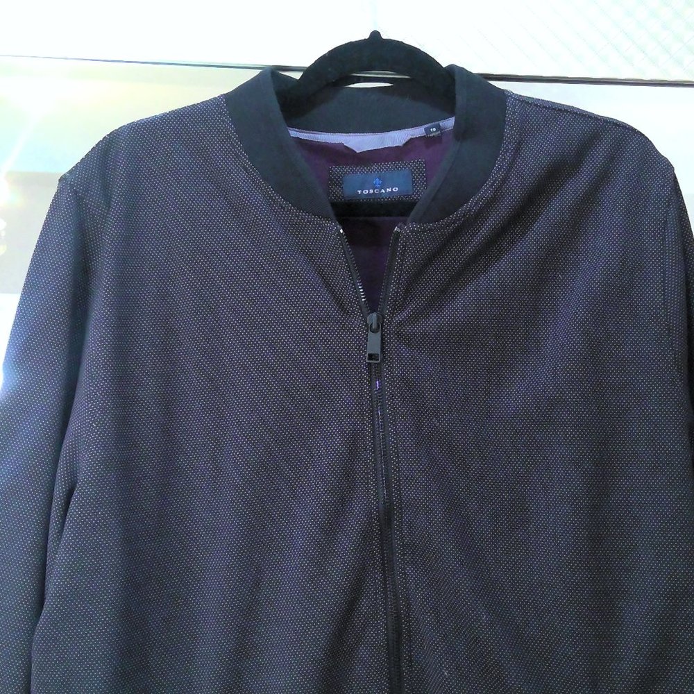New Toscano bomber men’s sport jacket micro dot zippered